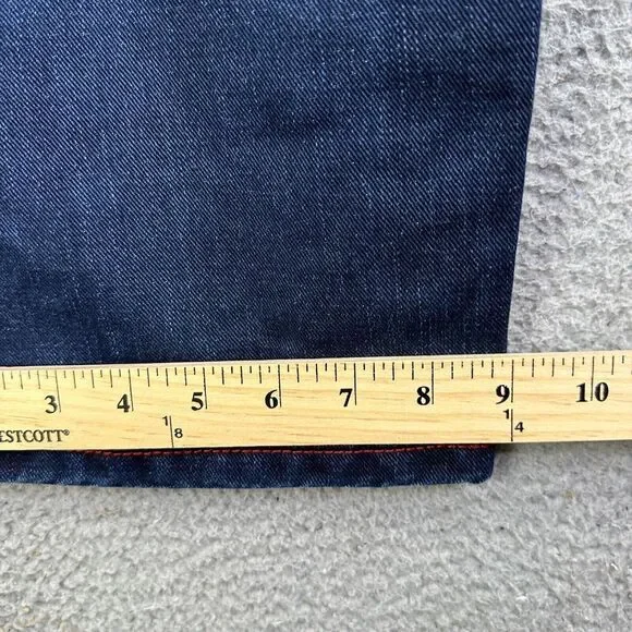Akademiks Jeans Mens 38 Blue Distressed Loose Fit Straight Leg Pockets Denim NEW